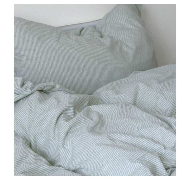 HKM-202323 Tianzhu Cotton Knitted Four-Piece Bedding Set for Comfort and Style