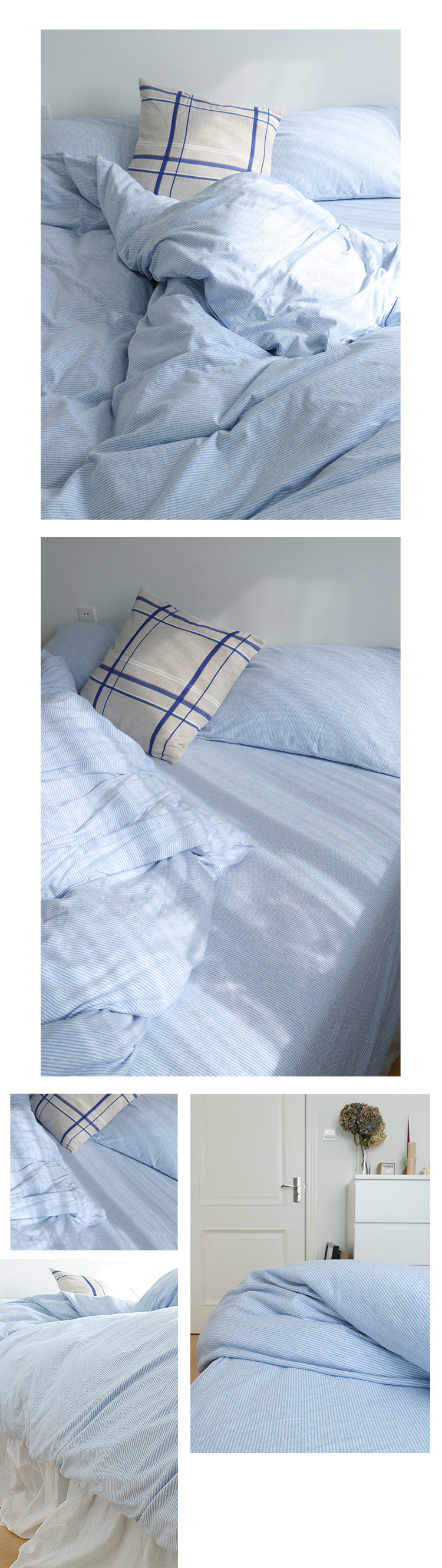HKM-202323 Tianzhu Cotton Knitted Four-Piece Bedding Set for Comfort and Style