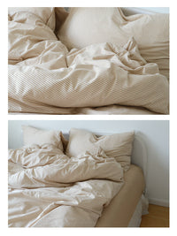 HKM-202323 Tianzhu Cotton Knitted Four-Piece Bedding Set for Comfort and Style