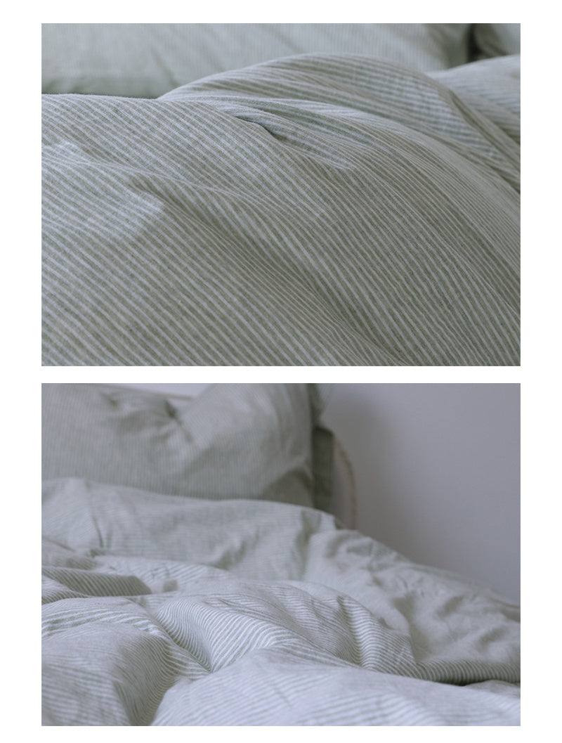 HKM-202323 Tianzhu Cotton Knitted Four-Piece Bedding Set for Comfort and Style