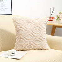 HKM-202387 Quilted Rabbit Hair Headrest Pillow Cover for Living Room, 45*45cm, Various Colors