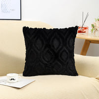 HKM-202387 Quilted Rabbit Hair Headrest Pillow Cover for Living Room, 45*45cm, Various Colors