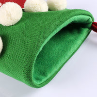 HKM-202451 Knitted Christmas Stockings in Snowflake and Tree Styles, Gift Bag Included