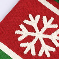 HKM-202451 Knitted Christmas Stockings in Snowflake and Tree Styles, Gift Bag Included
