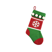 HKM-202451 Knitted Christmas Stockings in Snowflake and Tree Styles, Gift Bag Included