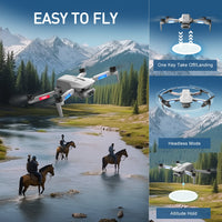 HKM-202515 4DRC F8 GPS RC Drone with 4K Dual Camera, 4.5" HD Screen, Follow Me Mode, and 60 Min Flight Time