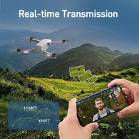 HKM-202515 4DRC F8 GPS RC Drone with 4K Dual Camera, 4.5" HD Screen, Follow Me Mode, and 60 Min Flight Time