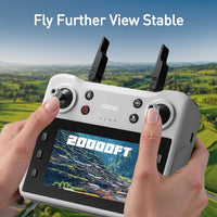 HKM-202515 4DRC F8 GPS RC Drone with 4K Dual Camera, 4.5" HD Screen, Follow Me Mode, and 60 Min Flight Time