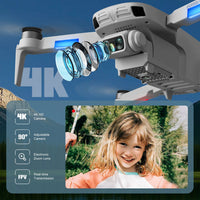 HKM-202515 4DRC F8 GPS RC Drone with 4K Dual Camera, 4.5" HD Screen, Follow Me Mode, and 60 Min Flight Time