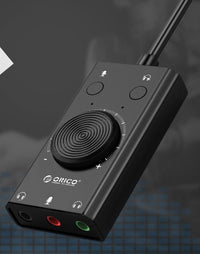 HKM-202515 Multi-Function USB External Sound Card with Mute Switch and Volume Control