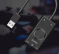 HKM-202515 Multi-Function USB External Sound Card with Mute Switch and Volume Control