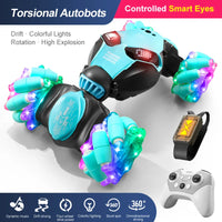 HKM-202579 Gesture Sensing 2.4GHz RC Drift Car with Music and Light-Up Features for Kids