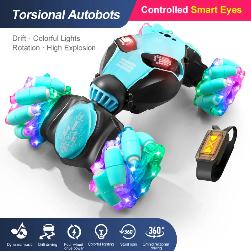 HKM-202579 Gesture Sensing 2.4GHz RC Drift Car with Music and Light-Up Features for Kids