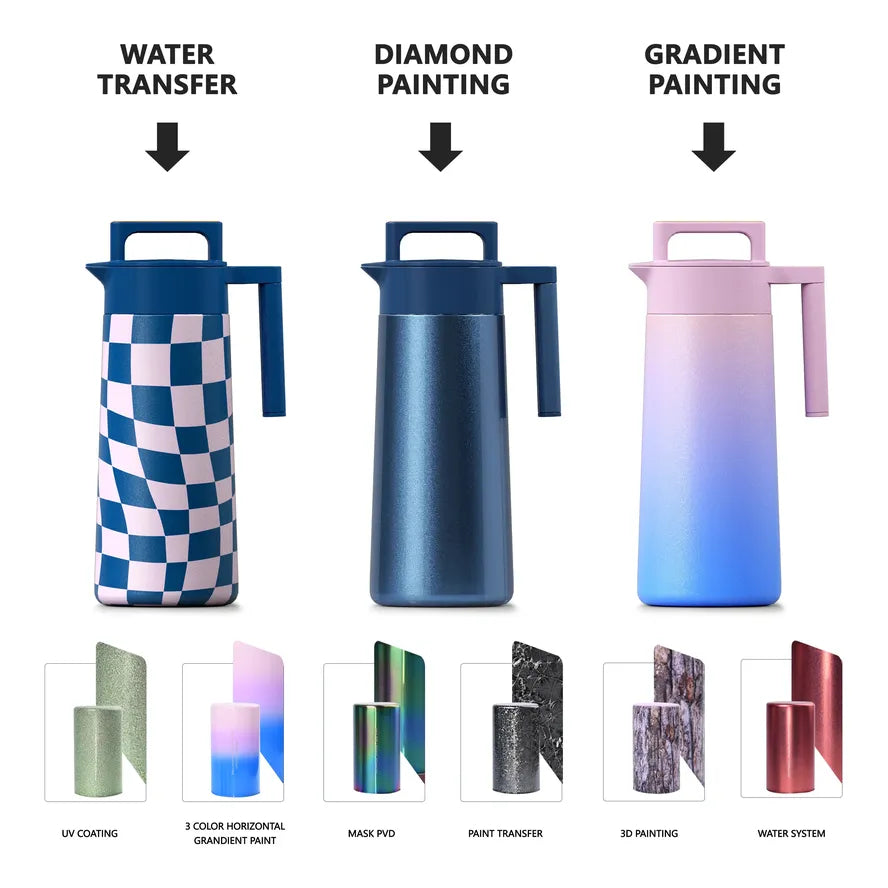 KTX-202771 Custom Stainless Steel Insulated Beverage Dispenser for Coffee, Water, and Tea with Dual-Wall Design and Handle