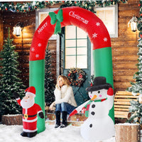HKM-202771 Giant Inflatable Santa Claus with LED Lights for Christmas Lawn Decoration