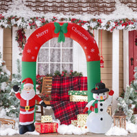 HKM-202771 Giant Inflatable Santa Claus with LED Lights for Christmas Lawn Decoration