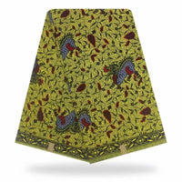 HKM-202835 Cotton African Batik Fabric - 6 Yards, 100% Cotton for Apparel, Home Decor, and Crafts