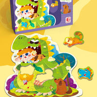 HKM-202835 Large Educational Floor Puzzle for Kids - 100 Cartoon Design with Gift Box