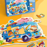 HKM-202835 Large Educational Floor Puzzle for Kids - 100 Cartoon Design with Gift Box