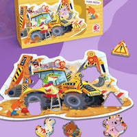 HKM-202835 Large Educational Floor Puzzle for Kids - 100 Cartoon Design with Gift Box