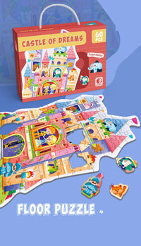 HKM-202835 Large Educational Floor Puzzle for Kids - 100 Cartoon Design with Gift Box
