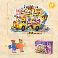 HKM-202835 Large Educational Floor Puzzle for Kids - 100 Cartoon Design with Gift Box