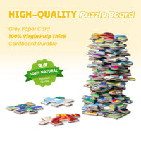 HKM-202835 Large Educational Floor Puzzle for Kids - 100 Cartoon Design with Gift Box