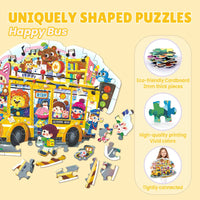 HKM-202835 Large Educational Floor Puzzle for Kids - 100 Cartoon Design with Gift Box