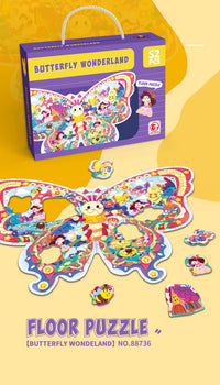 HKM-202835 Large Educational Floor Puzzle for Kids - 100 Cartoon Design with Gift Box