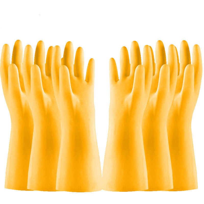 HKM-202835 Thickened Yellow PVC Dishwashing Gloves for Household Use