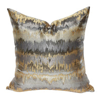 HKM-202963 Luxury Gray and Gold Striped Pillow Case and Cushion Cover, Multiple Sizes Available