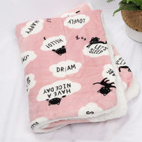 HKM-202963 Thickened Cotton Pet Mat for Dogs and Cats - Cozy Lamb Velvet and Flannel Comfort