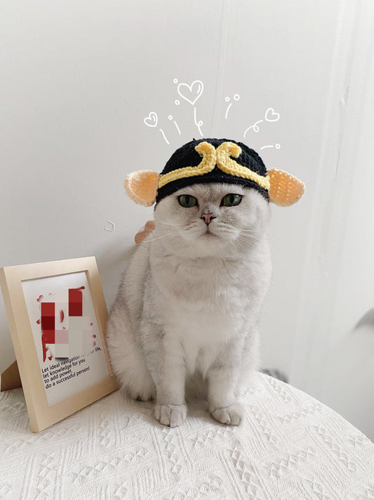HKM-203155 Cute Wool Cat Head Cover - Available in Bajie, Nezha, and Frog Designs - Sizes S, M, L
