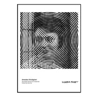HKM-203155 Nordic Style Black and White Geometric Abstract Painting on Canvas with Solid Wood Frame