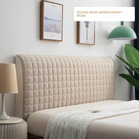 HKM-203155 Universal Solid Color Crystal Velvet Ice Silk Bedside Cover – Simple Style Dust Protector