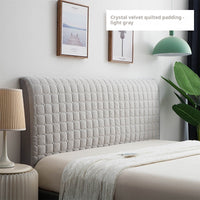 HKM-203155 Universal Solid Color Crystal Velvet Ice Silk Bedside Cover – Simple Style Dust Protector