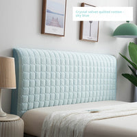HKM-203155 Universal Solid Color Crystal Velvet Ice Silk Bedside Cover – Simple Style Dust Protector