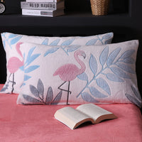 HKM-203155 Warm Flannel Cartoon Printed Fitted Sheet - Cozy Winter Mattress Cover in Various Design Options