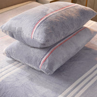 HKM-203155 Warm Flannel Cartoon Printed Fitted Sheet - Cozy Winter Mattress Cover in Various Design Options