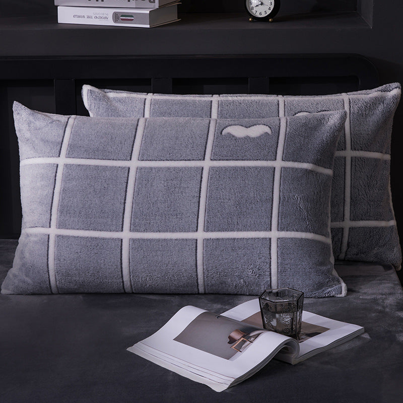 HKM-203155 Warm Flannel Cartoon Printed Fitted Sheet - Cozy Winter Mattress Cover in Various Design Options