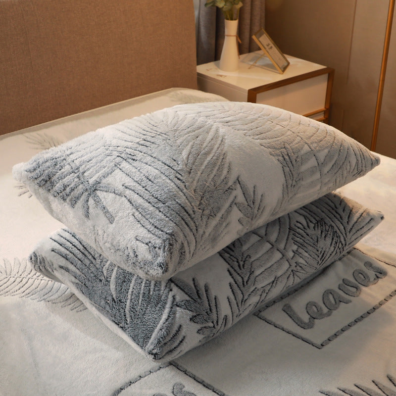 HKM-203155 Warm Flannel Cartoon Printed Fitted Sheet - Cozy Winter Mattress Cover in Various Design Options