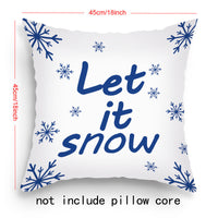 HKM-203219 Cartoon Santa Claus and Elk Holiday Pillow Covers - Decorative Cushion Covers 45x45cm, Multiple Sets Available