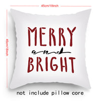 HKM-203219 Cartoon Santa Claus and Elk Holiday Pillow Covers - Decorative Cushion Covers 45x45cm, Multiple Sets Available