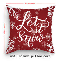 HKM-203219 Cartoon Santa Claus and Elk Holiday Pillow Covers - Decorative Cushion Covers 45x45cm, Multiple Sets Available