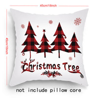 HKM-203219 Cartoon Santa Claus and Elk Holiday Pillow Covers - Decorative Cushion Covers 45x45cm, Multiple Sets Available