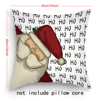 HKM-203219 Cartoon Santa Claus and Elk Holiday Pillow Covers - Decorative Cushion Covers 45x45cm, Multiple Sets Available