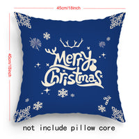 HKM-203219 Cartoon Santa Claus and Elk Holiday Pillow Covers - Decorative Cushion Covers 45x45cm, Multiple Sets Available