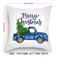 HKM-203219 Cartoon Santa Claus and Elk Holiday Pillow Covers - Decorative Cushion Covers 45x45cm, Multiple Sets Available