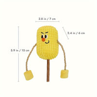 HKM-203347 Corn Cob Cat Molar Stick Toy with Catnip – Natural Polio Wood Dental Chew for Cats