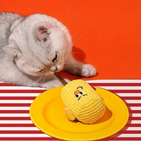 HKM-203347 Corn Cob Cat Molar Stick Toy with Catnip – Natural Polio Wood Dental Chew for Cats